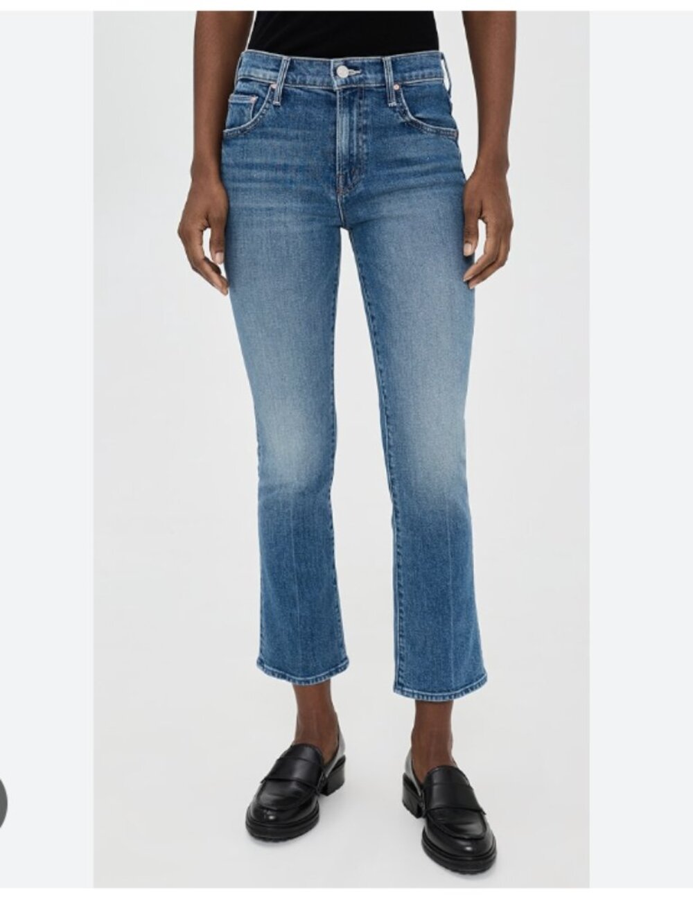 Frame Le Crop mini boot Mid-Rise Blue Jeans 25